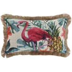 Cuscino Home ESPRIT Frange Tropicale 50 x 30 cm    