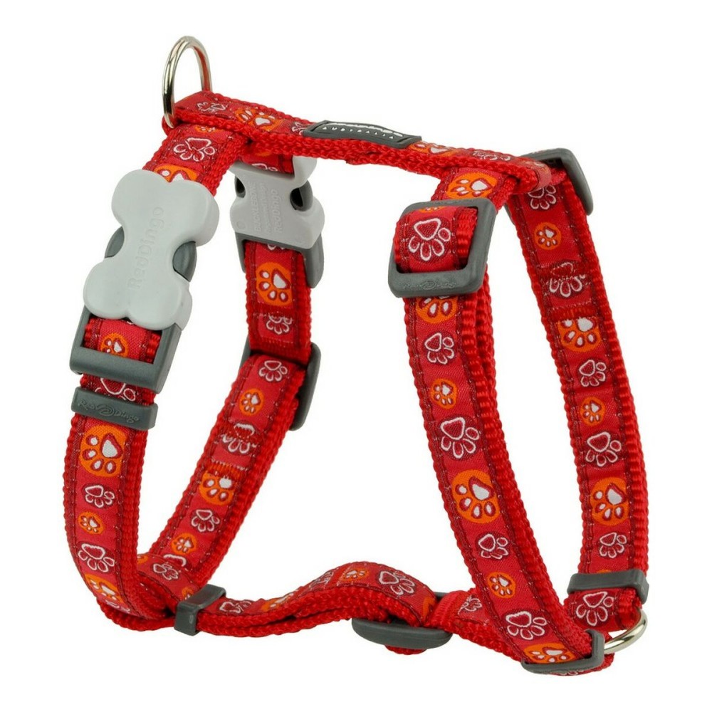 Imbracatura per Cani Red Dingo Style Rosso Impronta animale 25-39 cm    