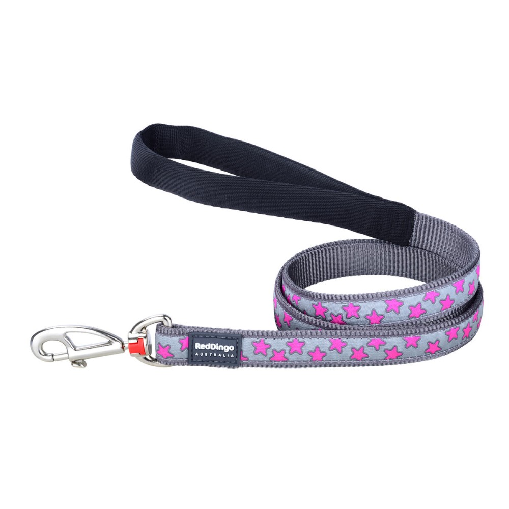 Guinzaglio per Cani Red Dingo STYLE HOT PINK ON COOL GREY 2 x 120 cm    