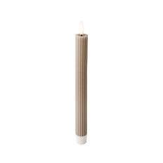 Candela LED Lumineo Grigio chiaro Ø 2,2 x 24,5 cm (2 Unità)    