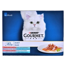 Cibo per gatti Purina Gourmet Salmone Tonno Pesce 12 x 85 g    