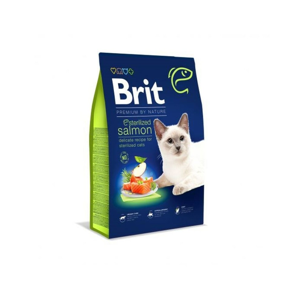 Cibo per gatti Brit PREMIUM BY NATURE STERILIZED Adulto Salmone Tacchino 1,5 Kg    