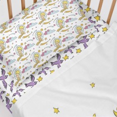 Lenzuolo con angoli HappyFriday LE PETIT PRINCE Multicolore 60 x 120 x 14 cm Uccelli    