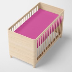 Lenzuolo con angoli HappyFriday BASIC KIDS Fucsia 60 x 120 x 14 cm    