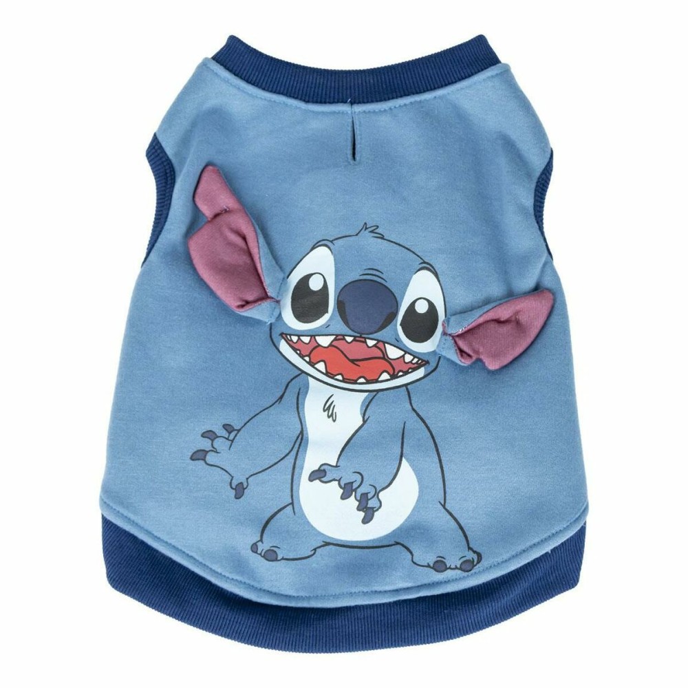 Felpa per Cani Stitch M Azzurro    