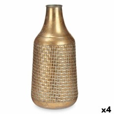 Vaso Dorato Metallo 21 x 44 x 21 cm (4 Unità) Con rilievo    