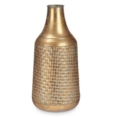 Vaso Dorato Metallo 21 x 44 x 21 cm (4 Unità) Con rilievo    