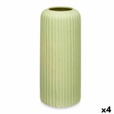 Vaso Verde Dolomite 16 x 40 x 16 cm (4 Unità) Righe    