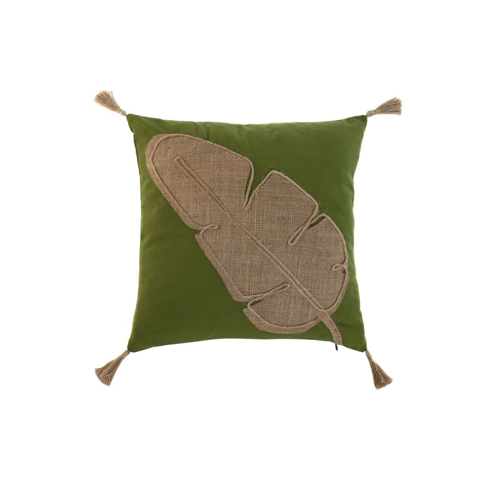 Cuscino Home ESPRIT Verde Naturale Boho 45 x 5 x 45 cm    