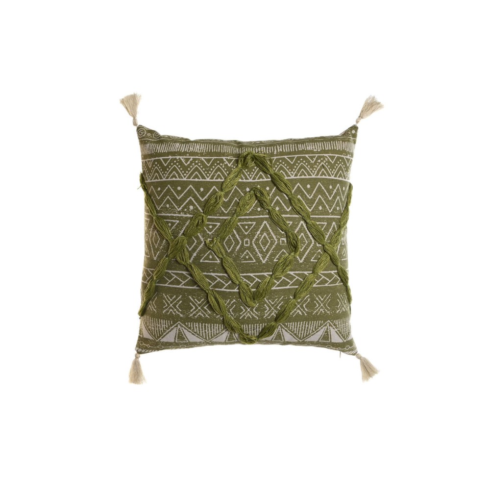 Cuscino Home ESPRIT Verde Boho 45 x 5 x 45 cm    