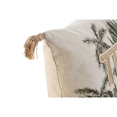 Cuscino Home ESPRIT Beige Naturale Tropicale Boho 45 x 5 x 45 cm    