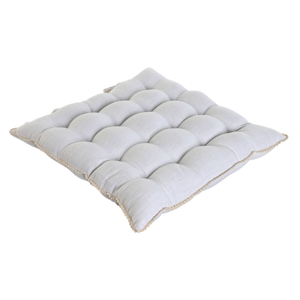 Cuscino per sedie Home ESPRIT Bianco 42 x 42 x 6 cm    