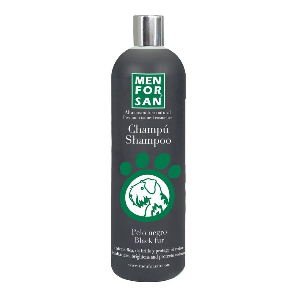 Shampoo per animali domestici Menforsan 1 L Cane Capelli Scuro    