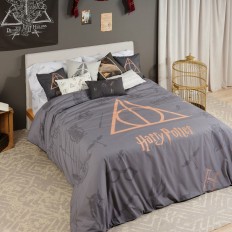 Copripiumino Harry Potter Deathly Hallows Multicolore 175 Fili 260 x 240 cm Osimano    