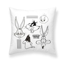 Fodera per cuscino Looney Tunes Looney B&w B Bianco Multicolore 45 x 45 cm    