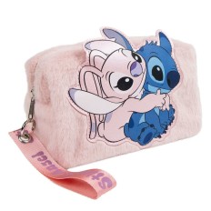 Necessaire da Viaggio Stitch Rosa 100 % poliestere 17,5 x 10 x 9 cm    