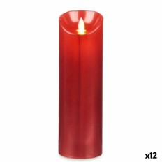 Candela LED Rosso 8 x 8 x 25 cm (12 Unità)    