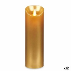 Candela LED Dorato 8 x 8 x 25 cm (12 Unità)    