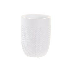 Bicchiere DKD Home Decor 8 x 8 x 10,5 cm Cemento Bianco    