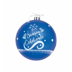 Palla di Natale Frozen Memories 6 Unità Azzurro Bianco Plastica (Ø 8 cm)    