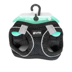 Imbracatura per Cani Gloria Air Mesh Trek Star Regolabile Nero Taglia XXXS (18-20 cm)    