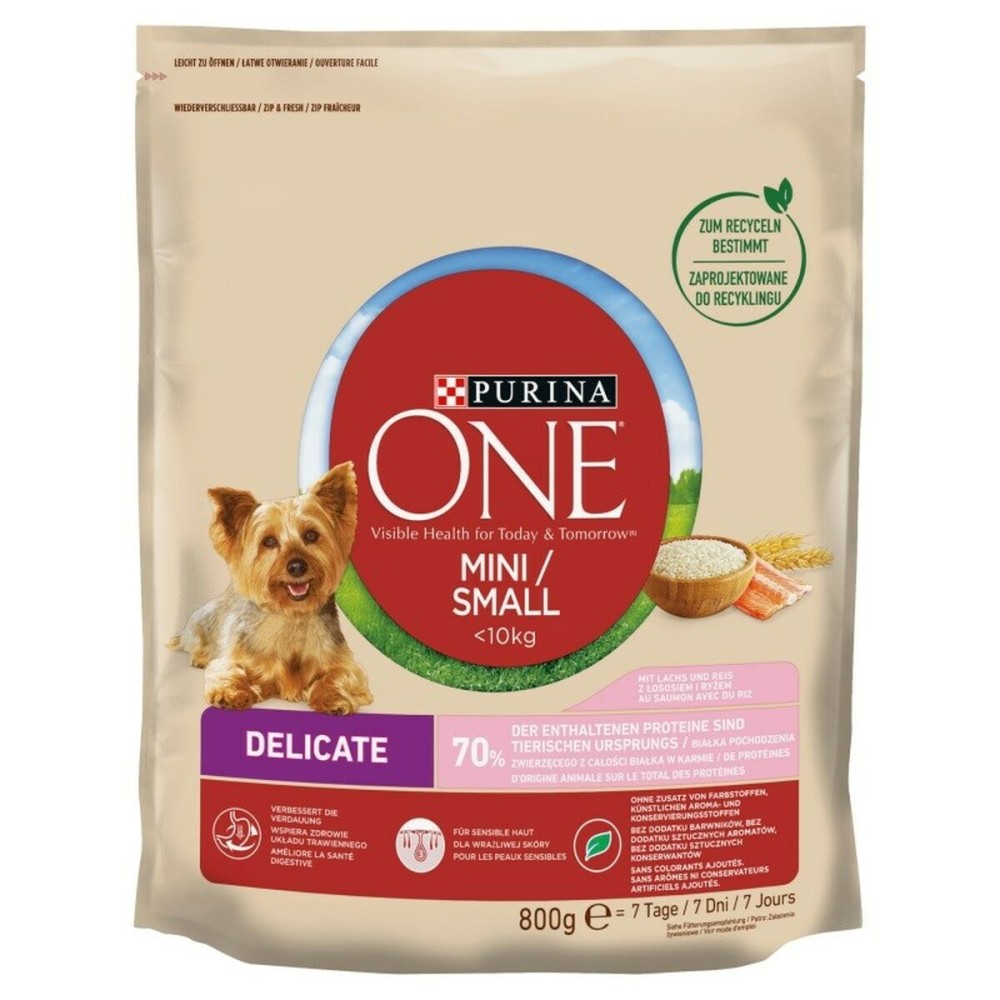 mangime Purina One Mini/Small Sensitive Adulto Salmone Pesce 800 g    