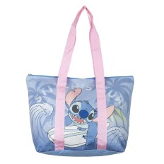 Borsa da Mare Stitch Azzurro 100 % poliestere    