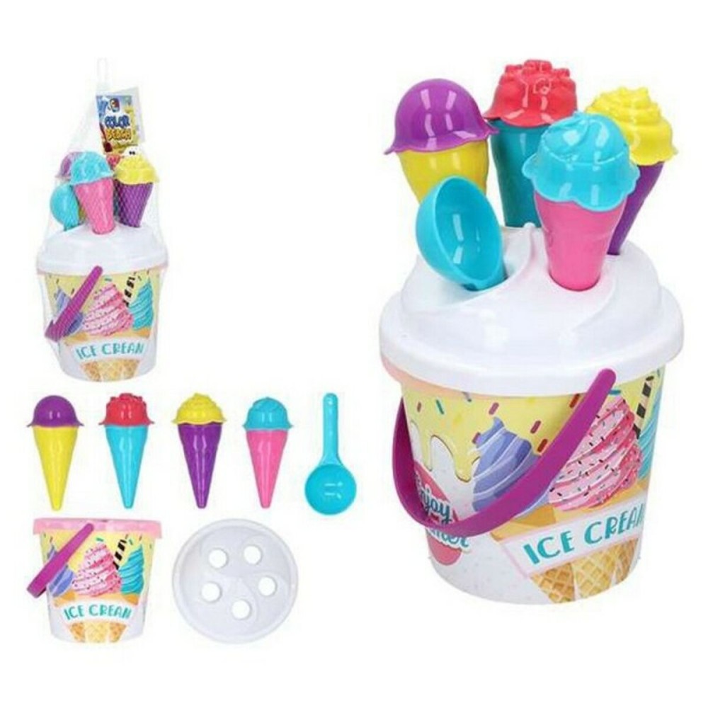 Secchiello da Mare Ice Cream Colorbaby Color Beach (18 cm) (11 pcs)    