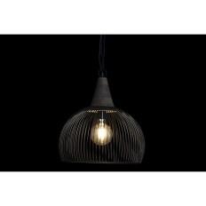 Lampadario DKD Home Decor Naturale Nero Metallo Legno 50 W 36 x 36 x 40 cm    