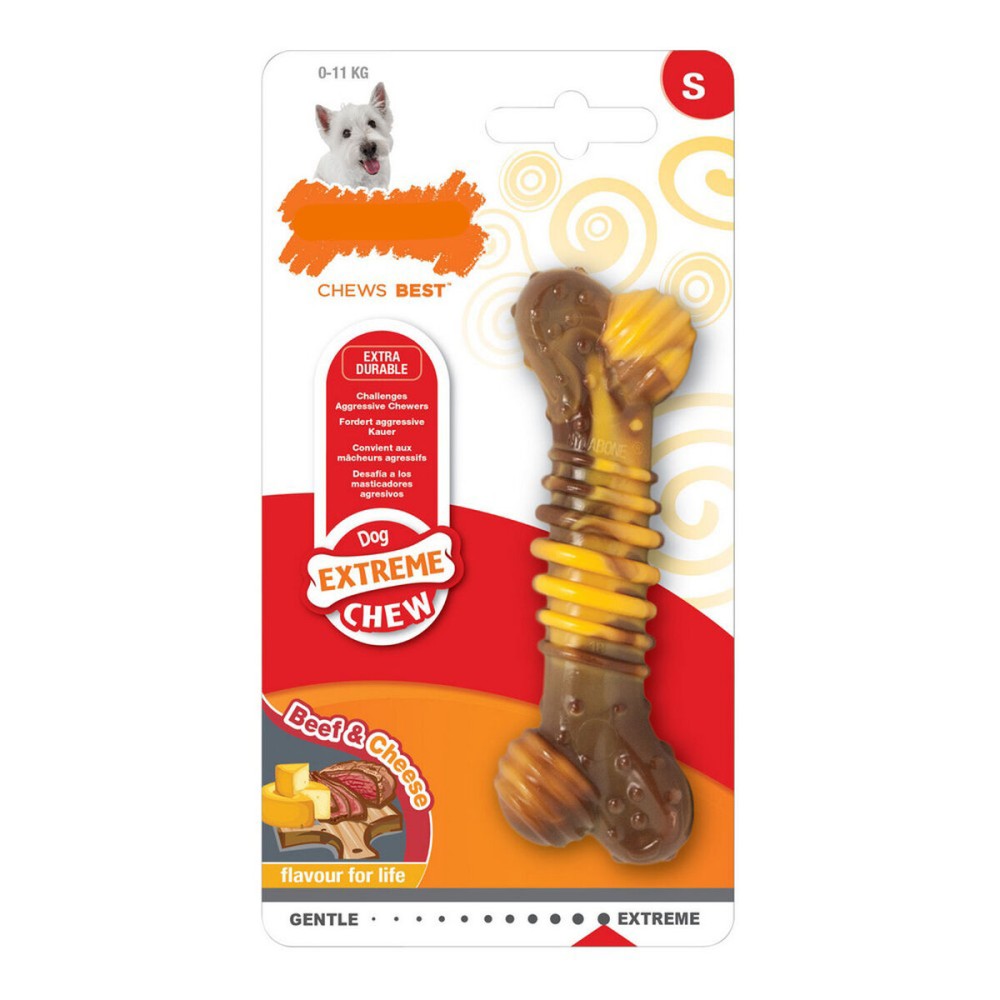 Giocattolo da mordere per cani Nylabone Dura Chew Formaggio Carne Naturale 20    