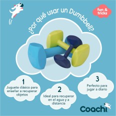 Manubrio Coachi TRAINING DUMBBELL Azzurro    