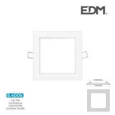 Faretto da incasso EDM Downlight 6 W 320 Lm (6400 K)    