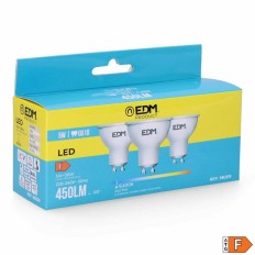 Confezione da 3 lampadine LED EDM F 5 W GU10 450 lm Ø 5 x 5,5 cm (6400 K)    