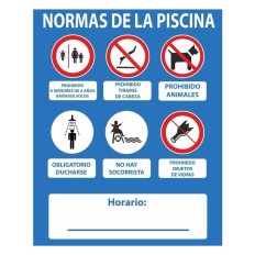 Insegna Normaluz Piscina PVC 50 x 40 cm    