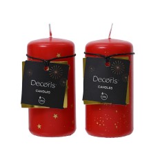 Candela Decoris Rosso Ø 5 x 10 cm    