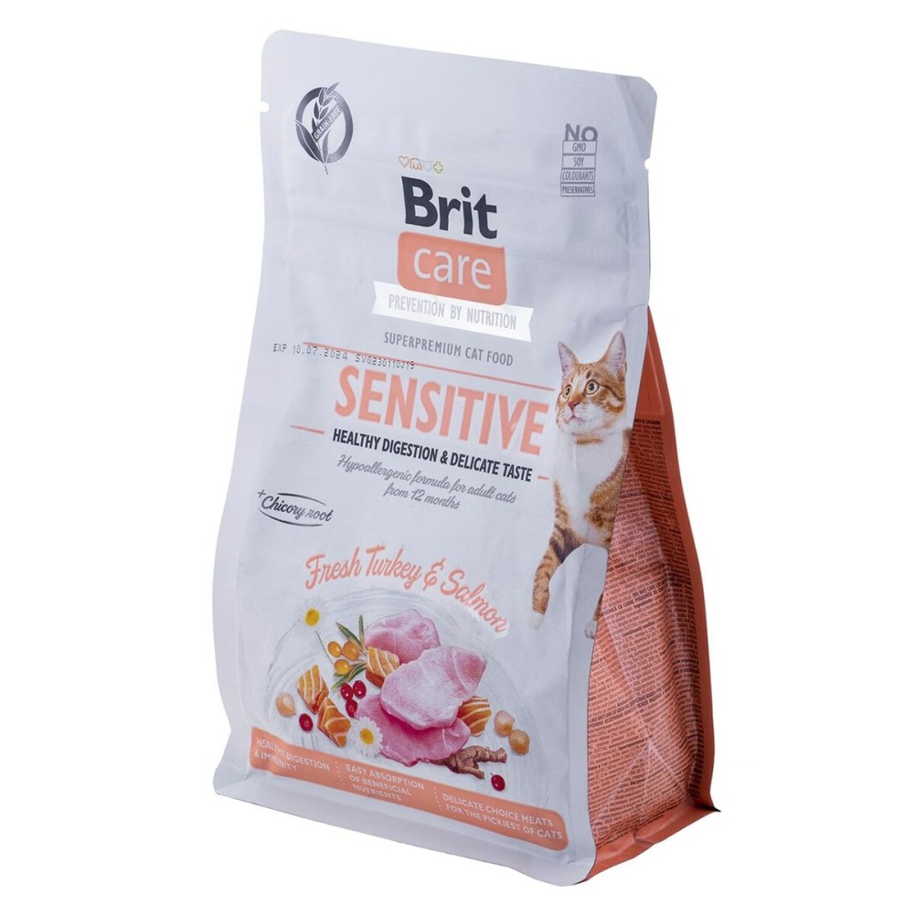 Cibo per gatti Brit Care Grain-Free Sensitive Adulto Salmone Tacchino 400 g    