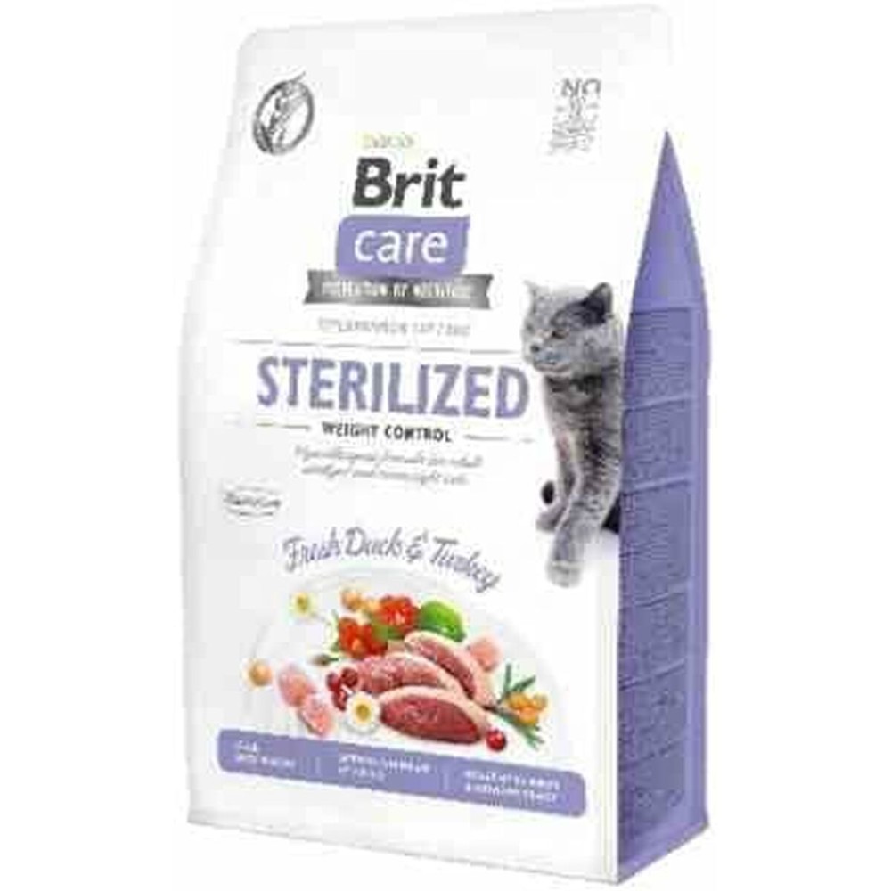 Cibo per gatti Brit Care Grain-Free Sterilized Weight Control Adulto Tacchino Anatra 400 g    