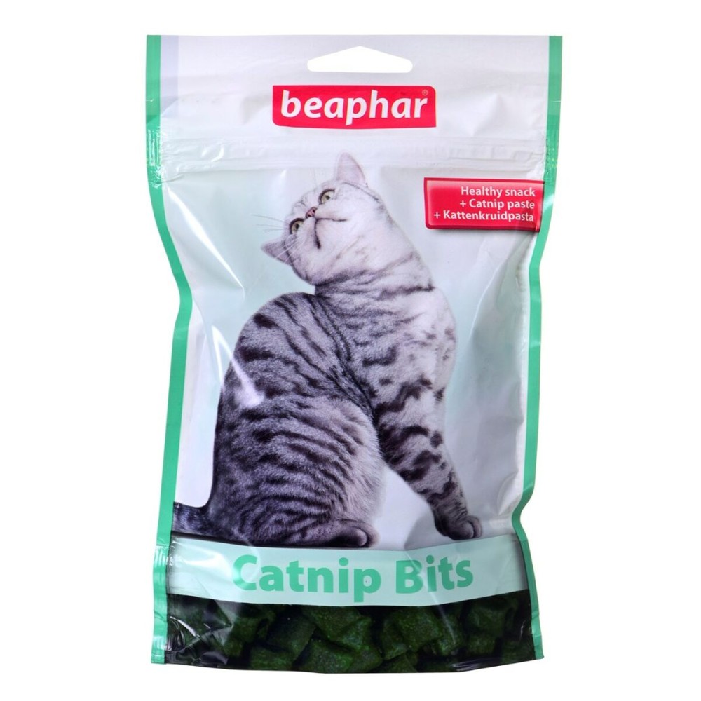 Spuntino per Cat Beaphar Catnip Bits 150 g Leccornie Erba gatta Carne    