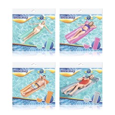 Bestway Materassino Gonfiabile Deluxe Colori Assortiti 183x76 cm Spiaggia e Piscina 44013    