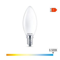 Lampadina LED Philips Candela Bianco F 40 W 4,3 W E14 470 lm 3,5 x 9,7 cm (6500 K)    