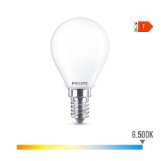 Lampadina LED Philips F 4,3 W E14 470 lm 4,5 x 8,2 cm (6500 K)    