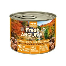 Cibo umido Arquivet Fresh Turkey Mini Meatballs Tacchino 200 g    