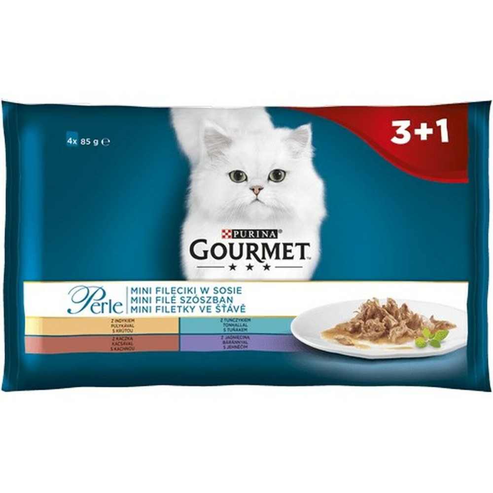 Cibo per gatti Purina Gourmet Tonno Agnello Anatra 4 x 85 g    