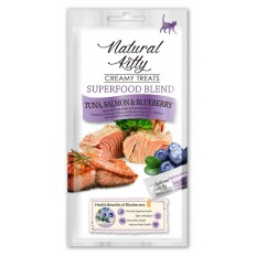 Spuntino per Cat Natural Kitty Superfood Blend Pesce    