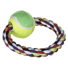 Giocattoli per cani Trixie Tennis Multicolore Poliestere Cotone    