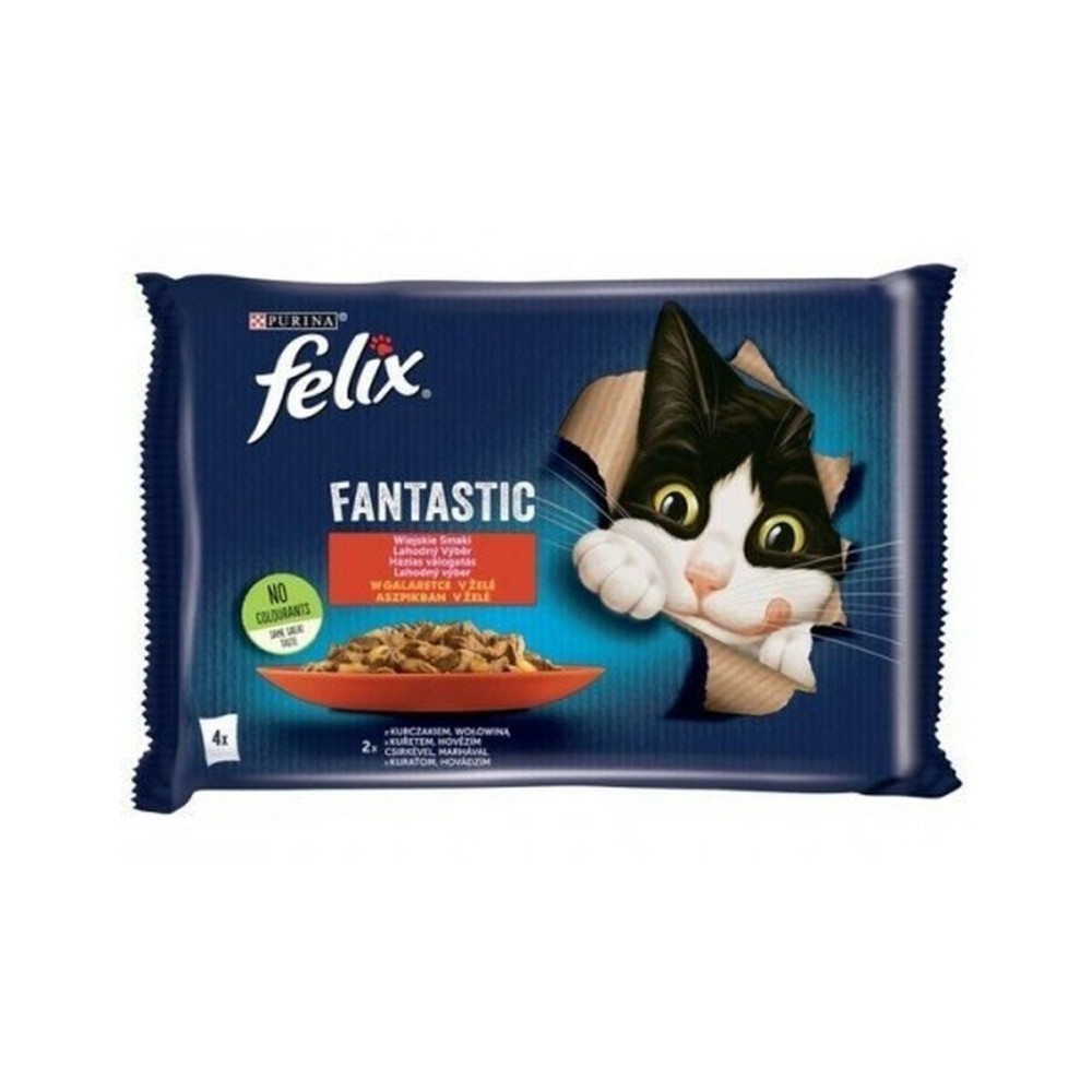 Cibo per gatti Purina Fantastic Pollo Carne di vitello 340 g    