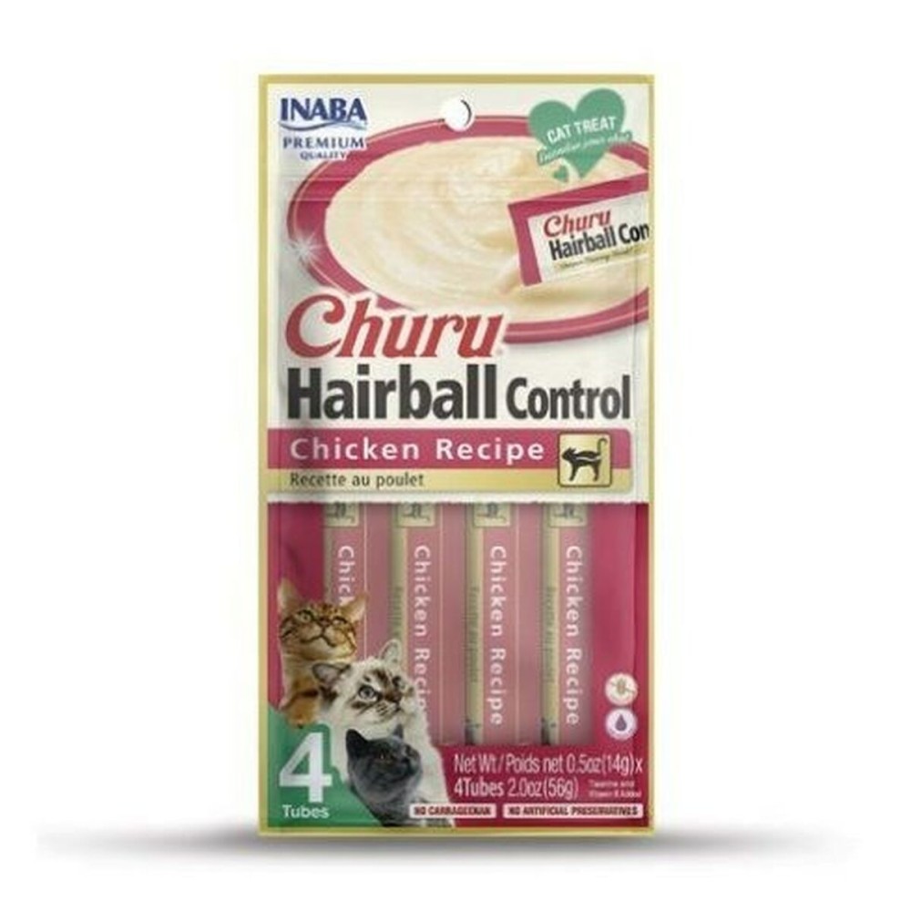 Spuntino per Cat Inaba Churu Hairball Control Pollo 4 x 14 g    