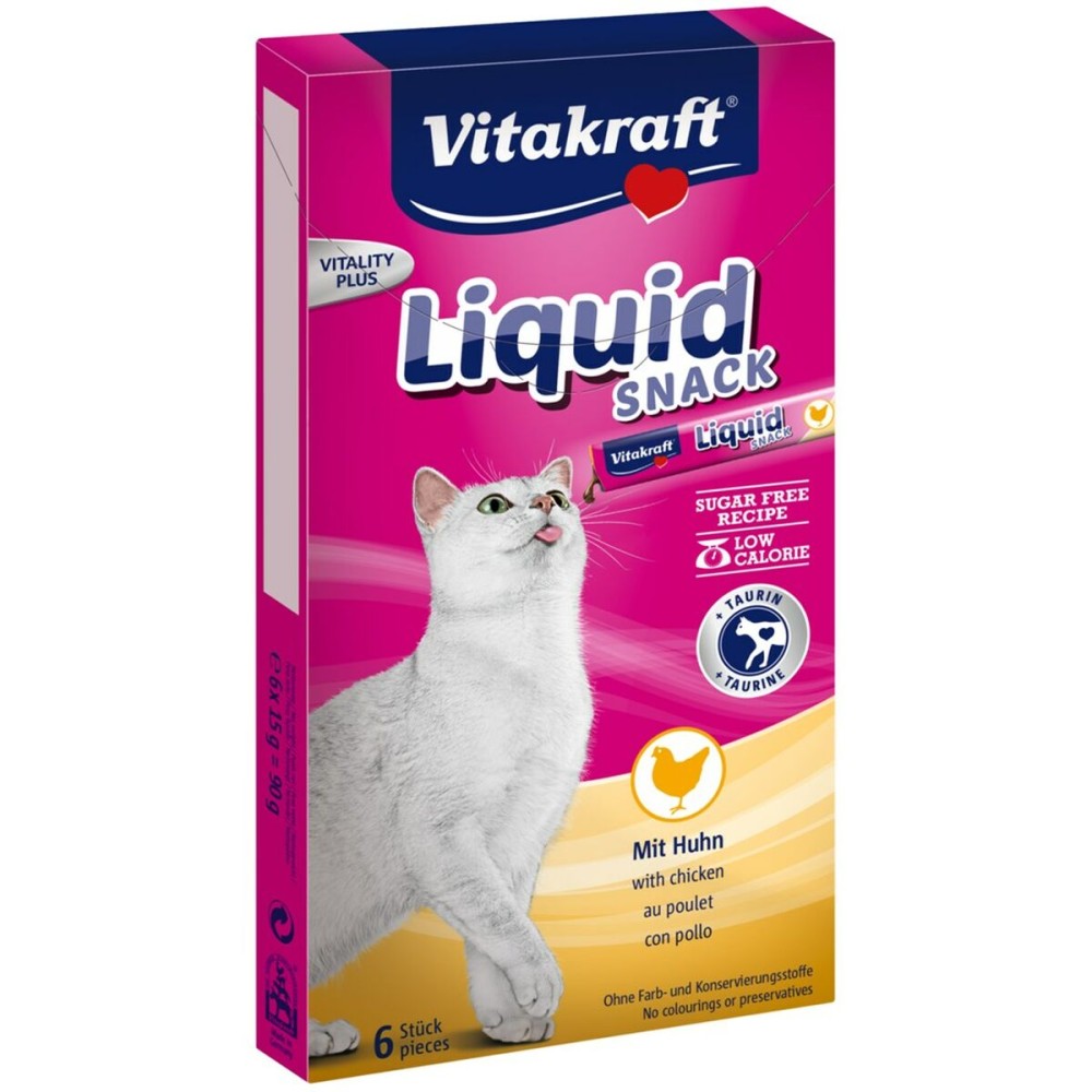 Spuntino per Cat Vitakraft Liquid Snack Chicken Pollo Maiale 90 g    