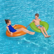 Bestway Flottatore Gonfiabile Liscio Neon Vari Colori D91 cm +10 Anni Spiaggia e Piscina 36025    