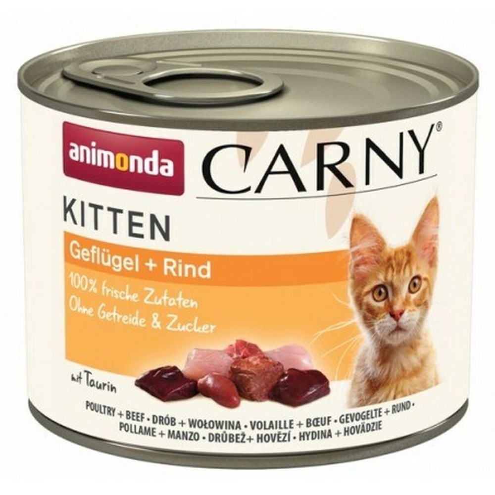 Cibo per gatti Animonda Carny Kitten Carne di vitello Uccelli 200 g    